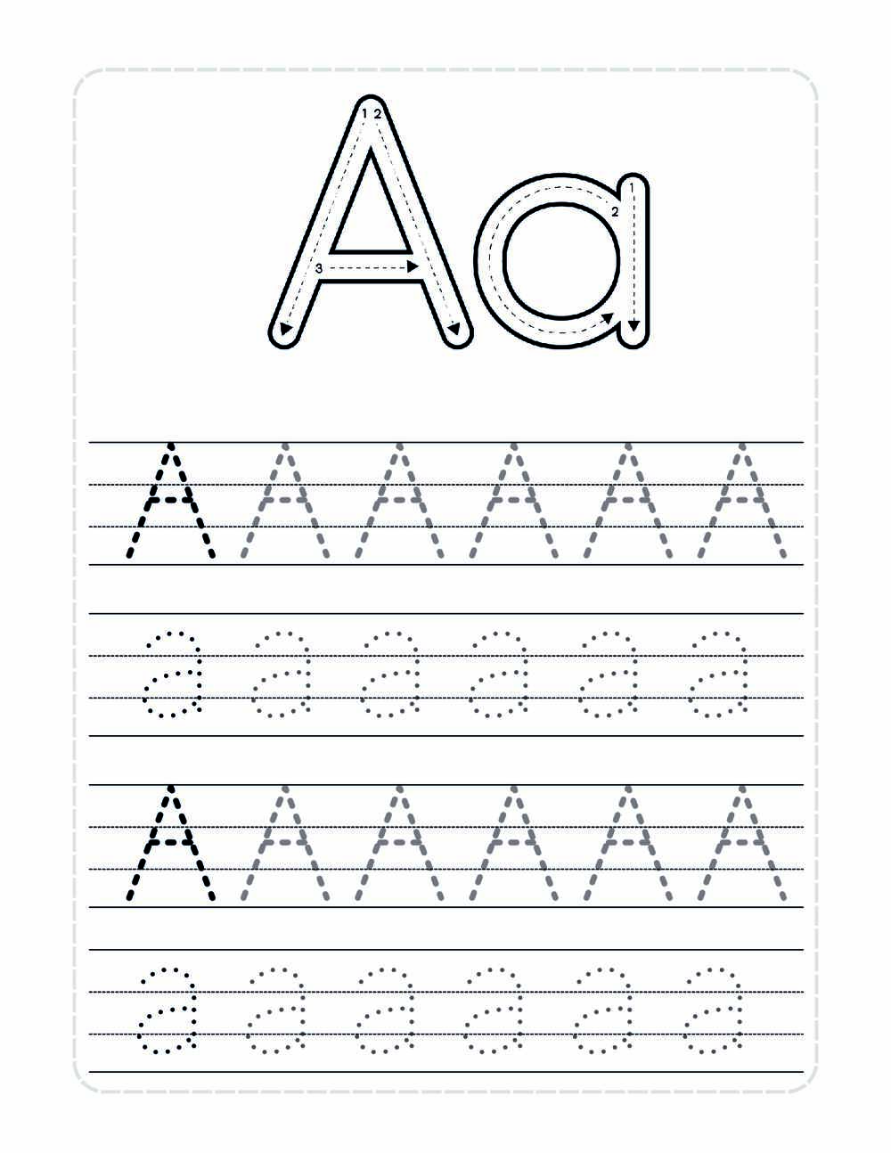 Learning to Trace Kids Activity Page 20250316